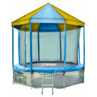 Батут Optifit Like Blue 12ft с сине-желтой крышей