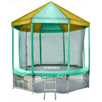 Батут Optifit Like Green 12ft с зелено-желтой крышей