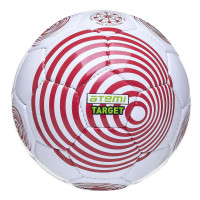 Мяч футбольный ATEMI TARGET, PVC, бел/красн, р.5 , р/ш, окруж 68-70