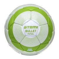 Мяч футбольный Atemi BULLET FUTSAL, PU, бел/зел, р.4, окруж 62-63