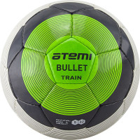 Мяч футбольный Atemi BULLET, PU, бел/сер/зел, р.5 , р/ш, окруж 68-71
