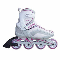 Роликовые коньки женские, сирен/бел/сер, Alu, Abec5, 80mm PU, Размер, 37, X5 lady